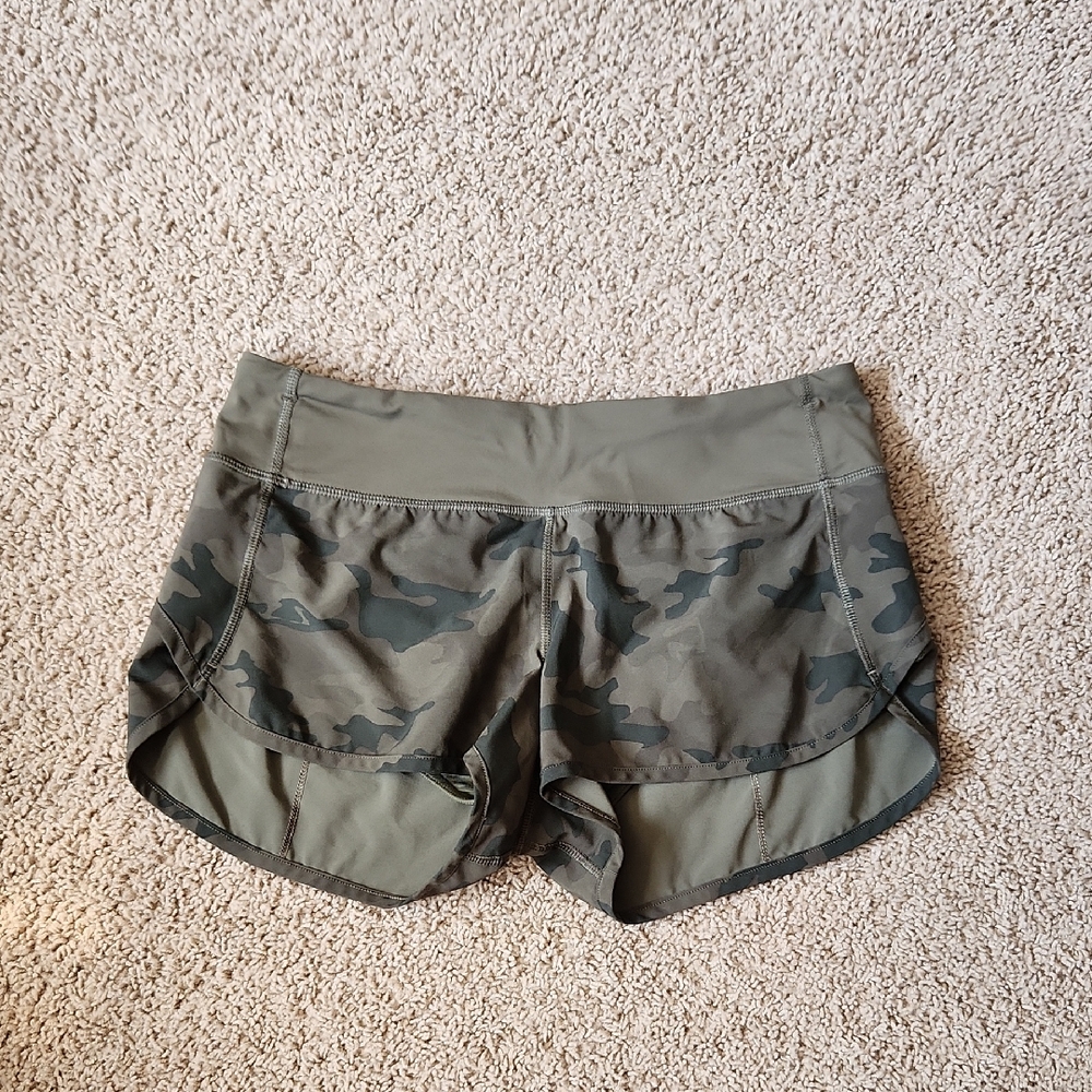lululemon athletica Green Camo Athletic Shorts
